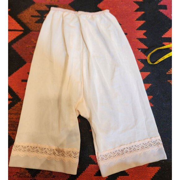 Vintage White Nylon Lace Trim Bloomers With Elastic Waist - Picture 10 of 10